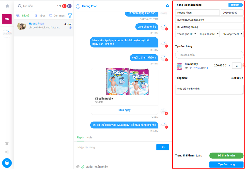 tăng doanh thu bán hàng bằng chatbot